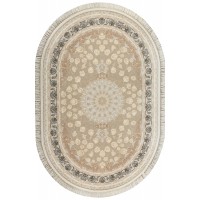 Иранский ковер Shahname 1200 142 Серый овал